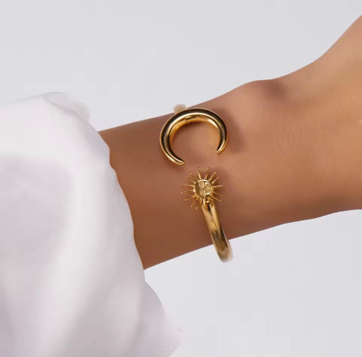 Celestial Harmony Open Cuff Bracelet