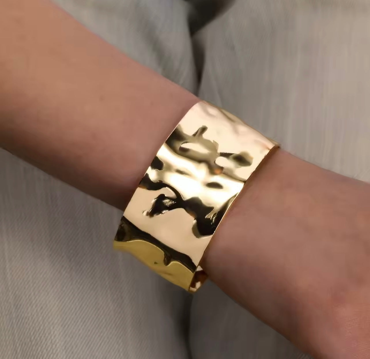Golden Bone Cuff Bracelet