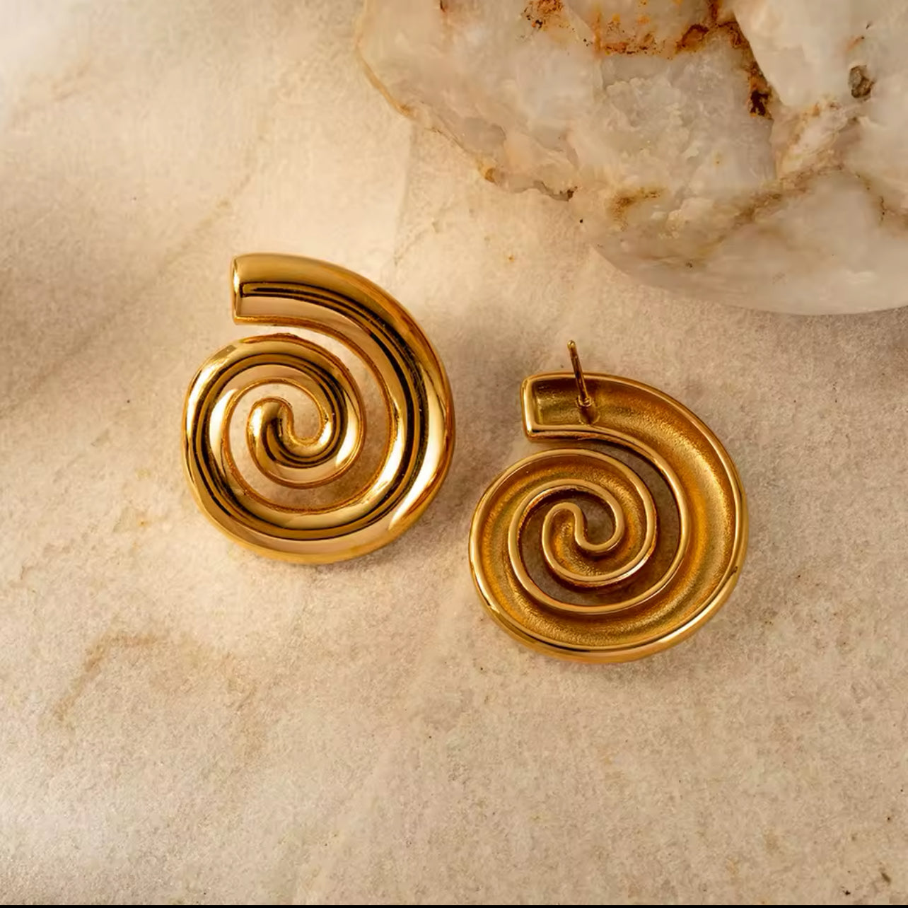 Golden Spiral Earrings