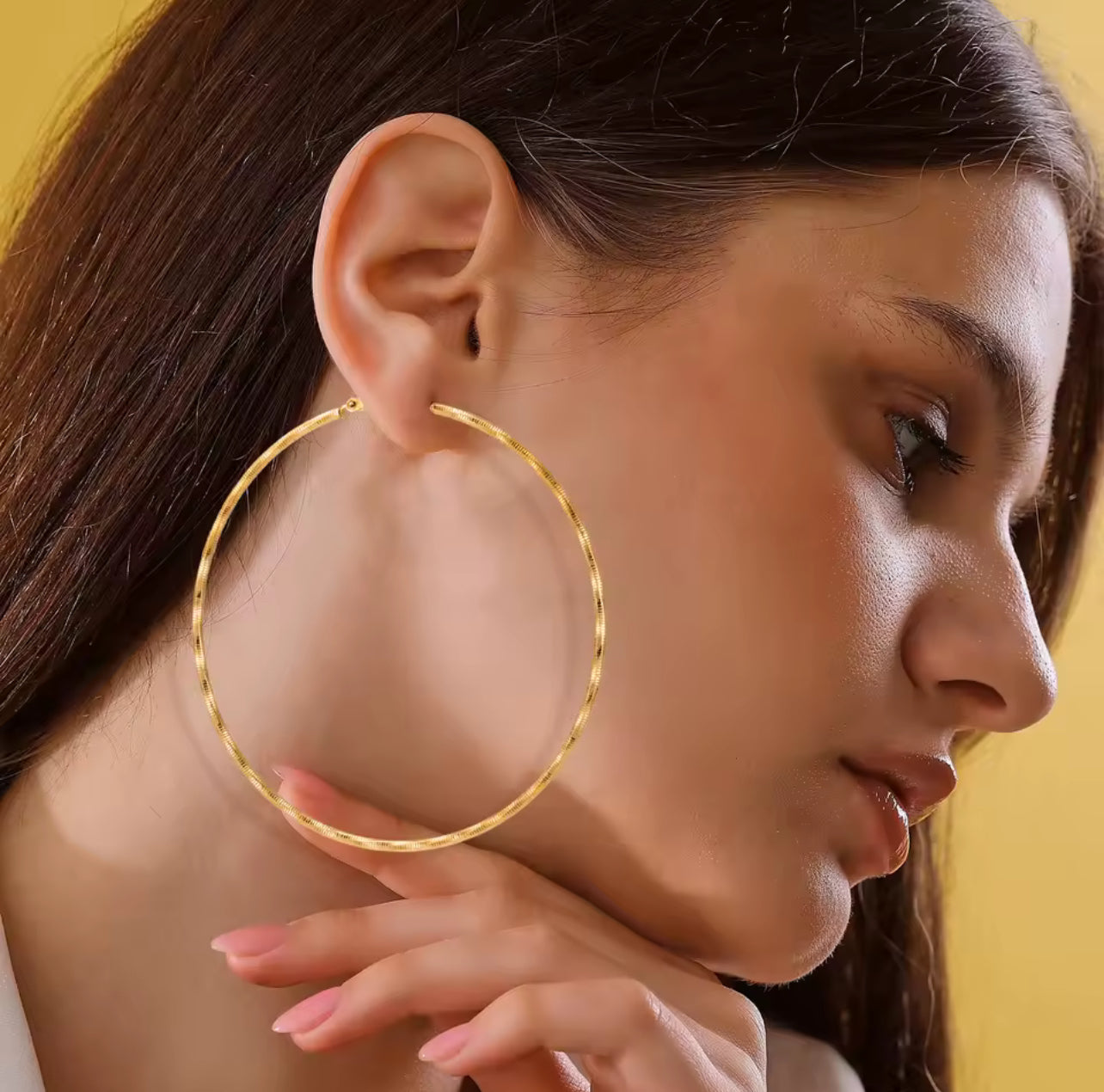 Golden Shine Hoops