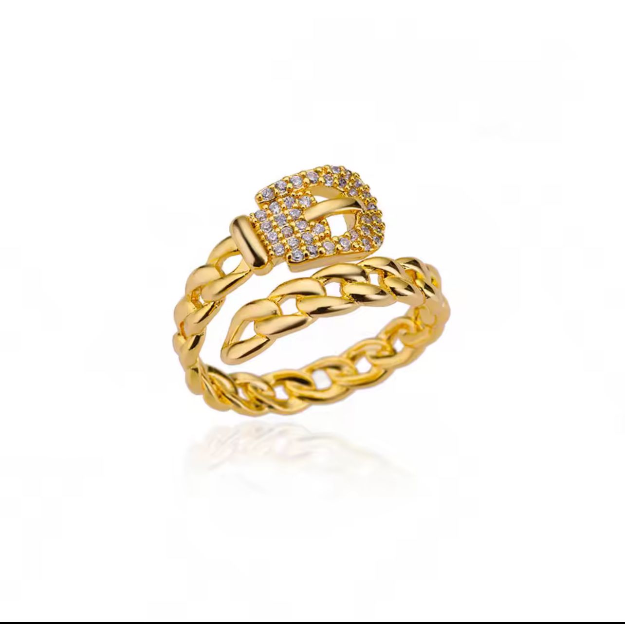 Gold Buckle Ring