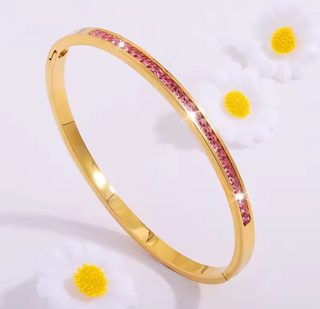 Elegant Gold Stainless Steel Bracelet Set