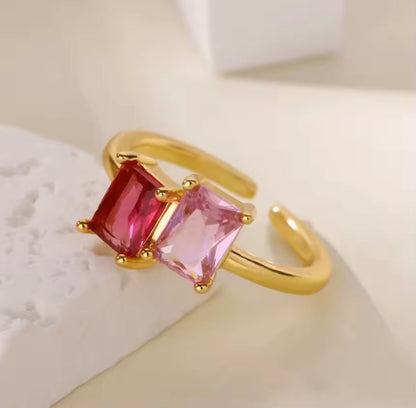 Blush Duet Adjustable Ring