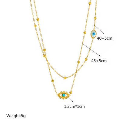 Evil Eye Layered Necklace