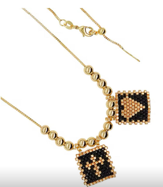 Pearl love cross necklace