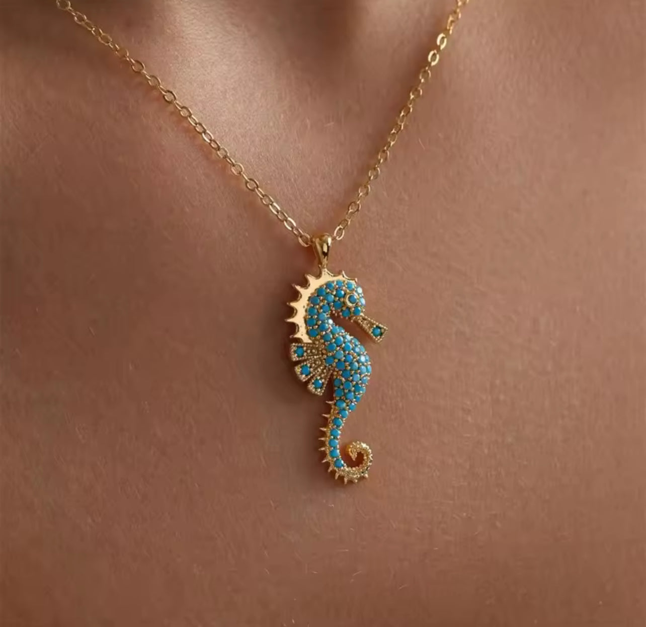 Ocean Pearl Seahorse Necklace 🌊✨