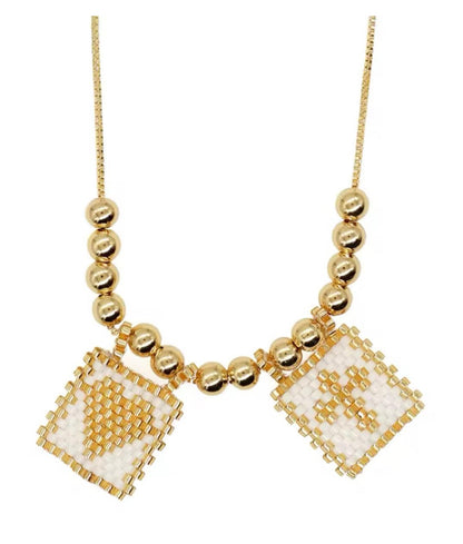 Pearl love cross necklace