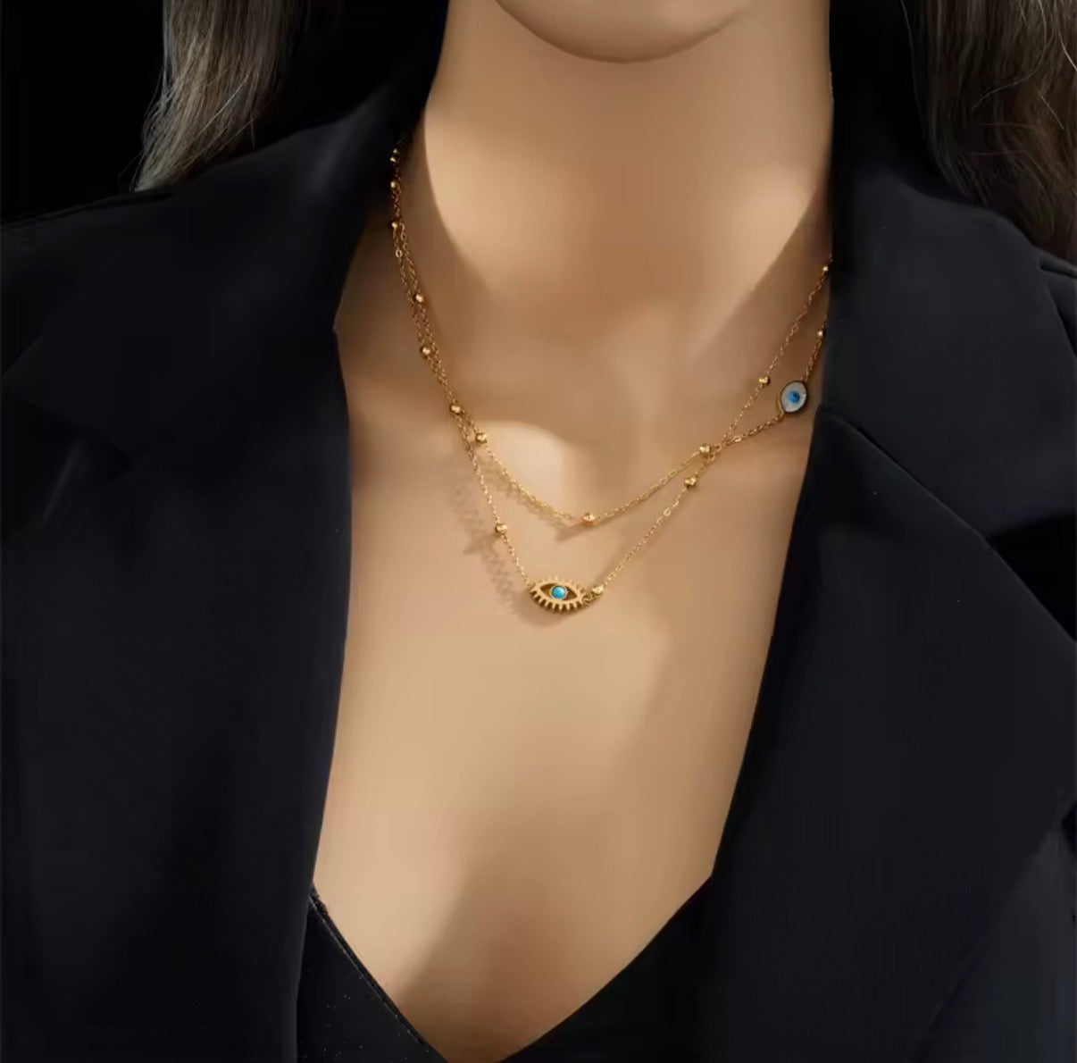 Evil Eye Layered Necklace