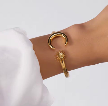 Celestial Harmony Open Cuff Bracelet