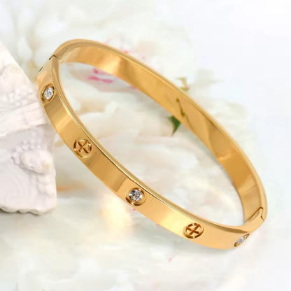 Stairs lady stainless steel  and zirconia bracelet