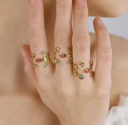 ✨ Rainbow Bloom Adjustable Ring ✨