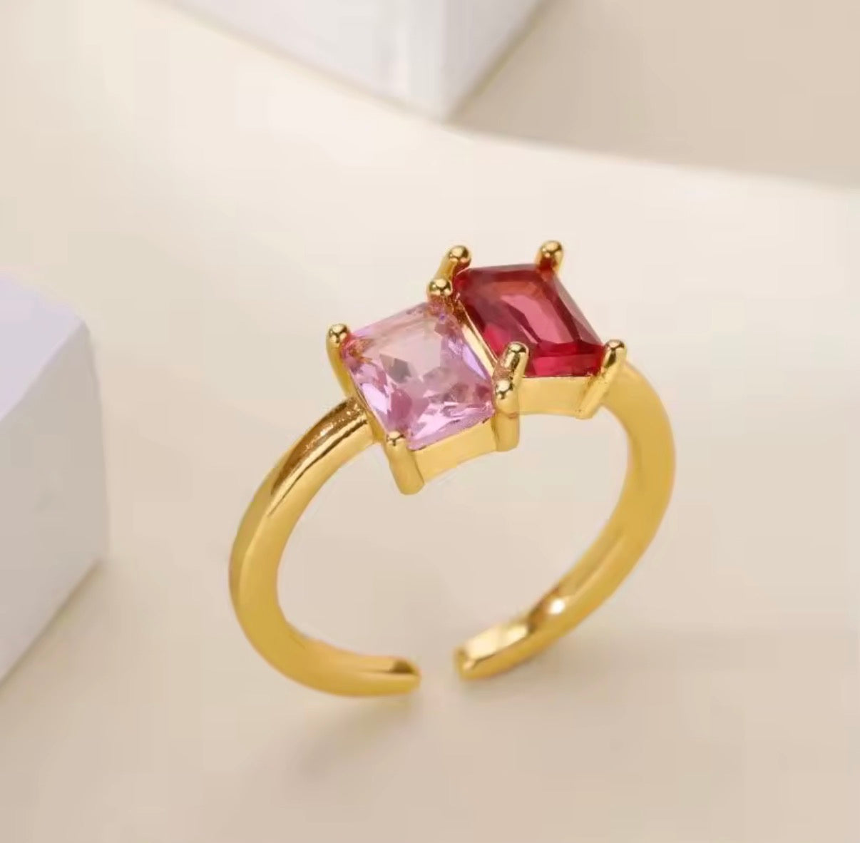 Blush Duet Adjustable Ring