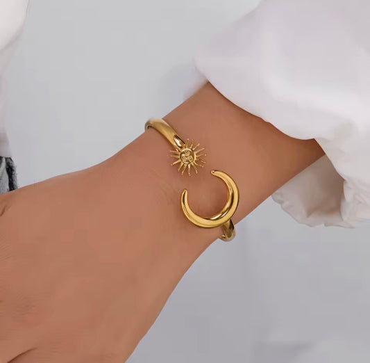 Celestial Harmony Open Cuff Bracelet