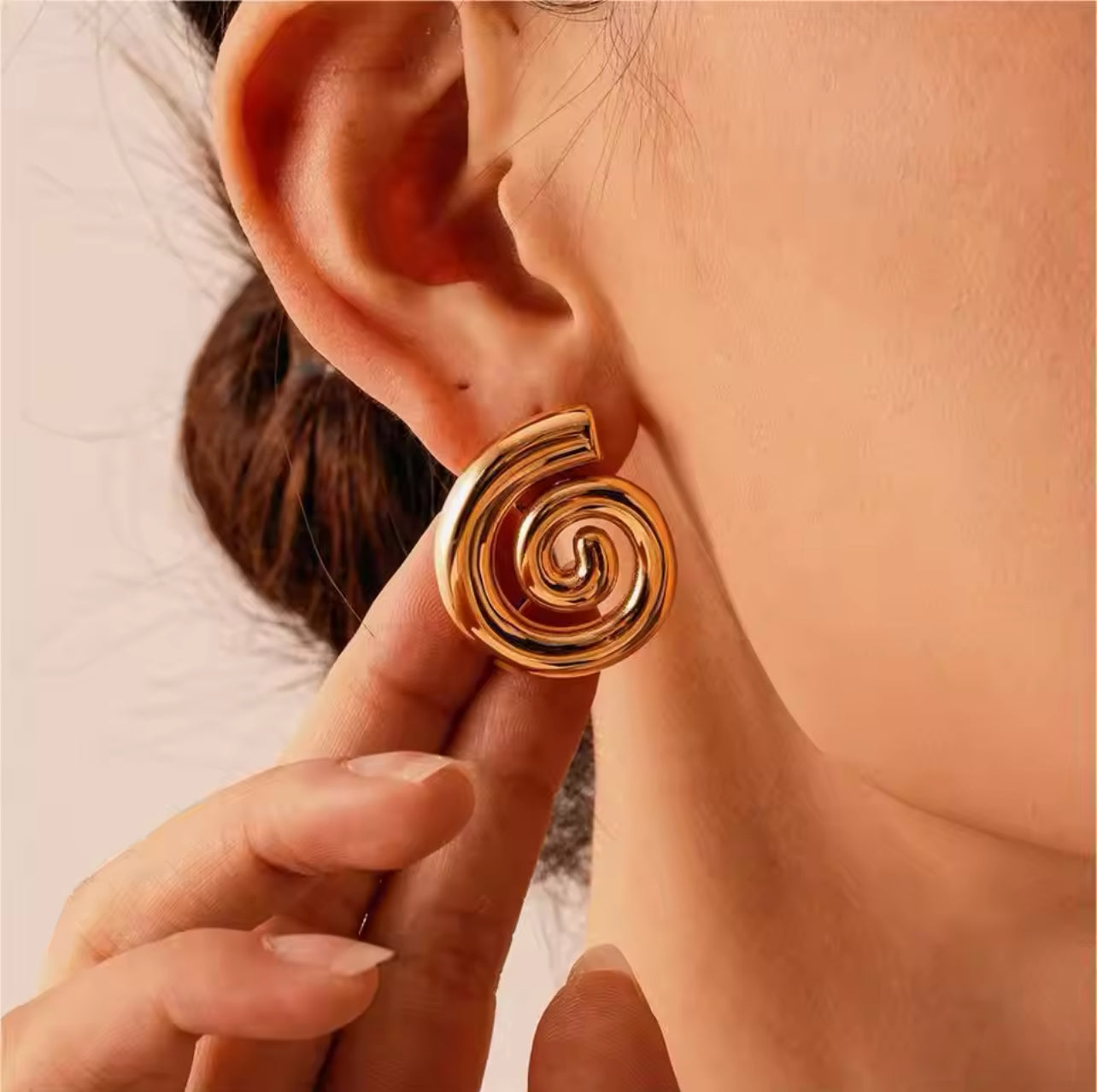 Golden Spiral Earrings