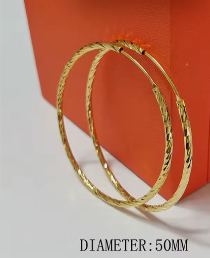 Golden Shine Hoops