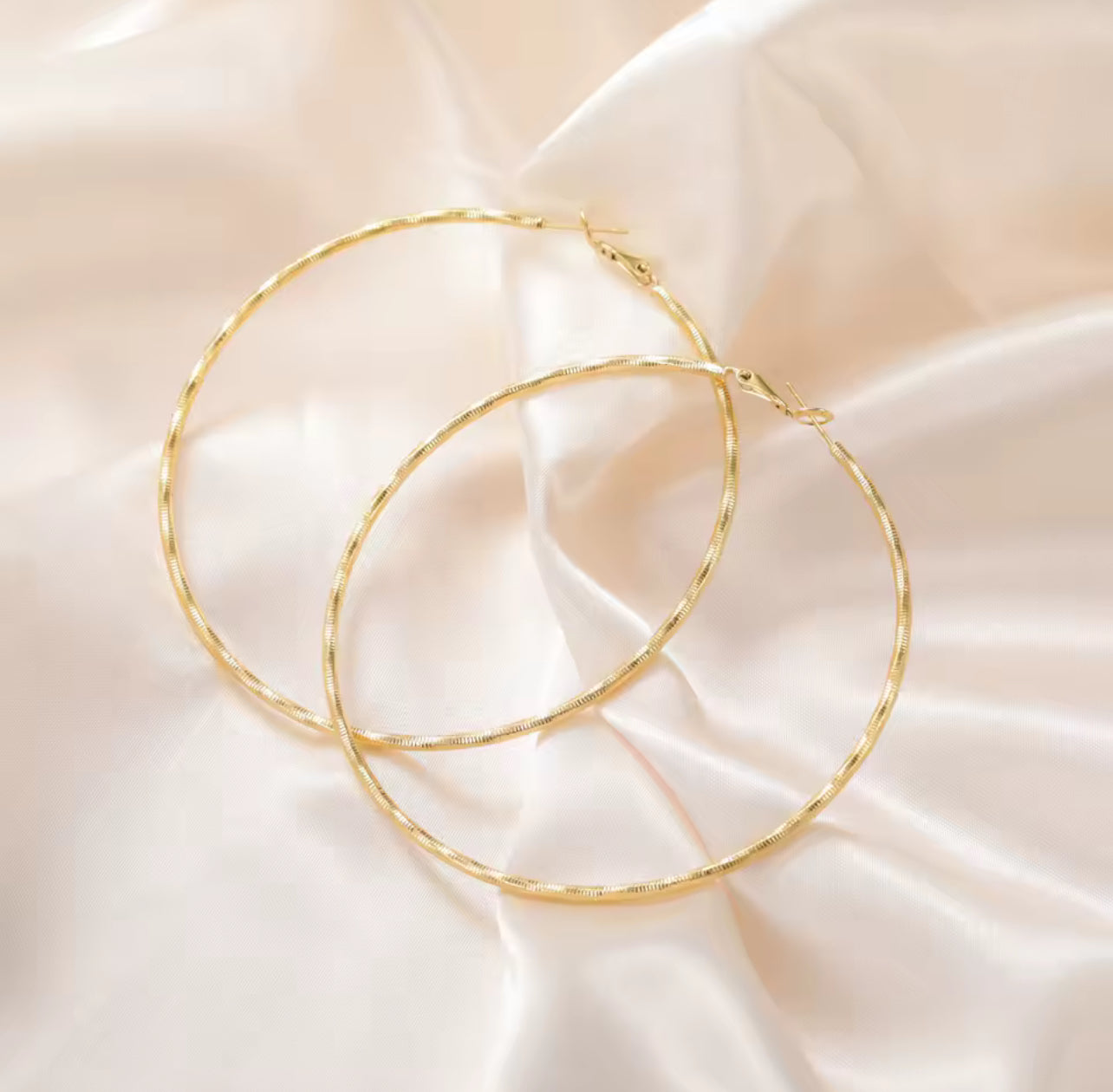 Golden Shine Hoops