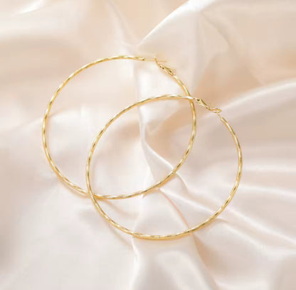 Golden Shine Hoops
