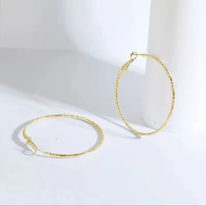 Golden Shine Hoops