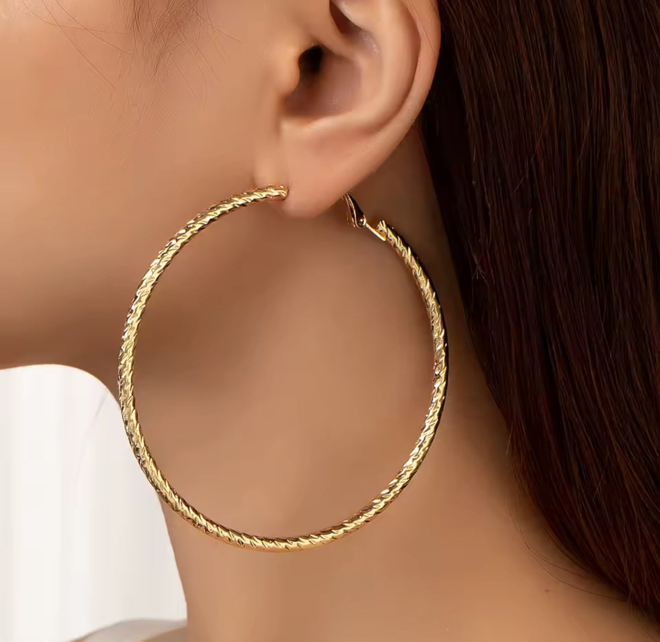 Golden Shine Hoops