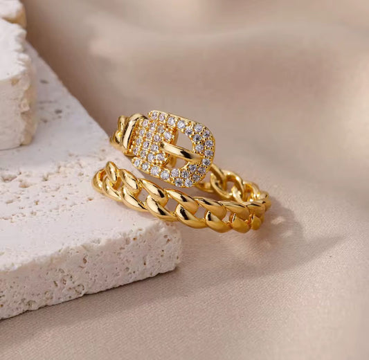 Gold Buckle Ring
