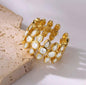 Ring with Petal-Shaped Zirconias