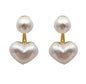 Heart Pearl Drop Earrings