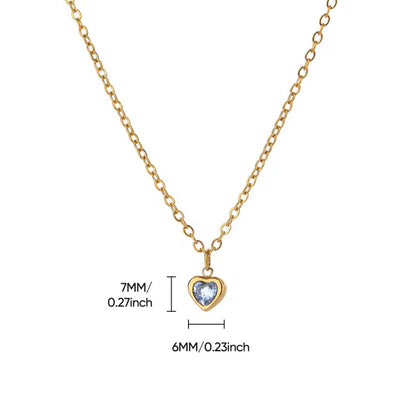 Minimalist Heart Pendant Necklaces